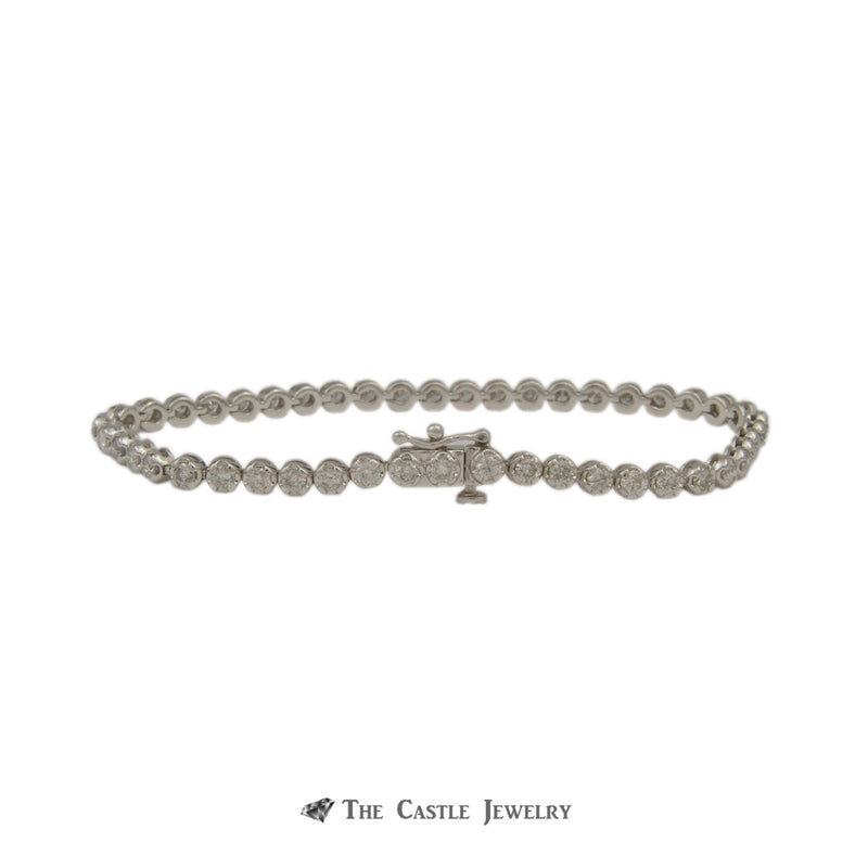 BRAND NEW 3cttw Diamond Tennis Bracelet in White Gold