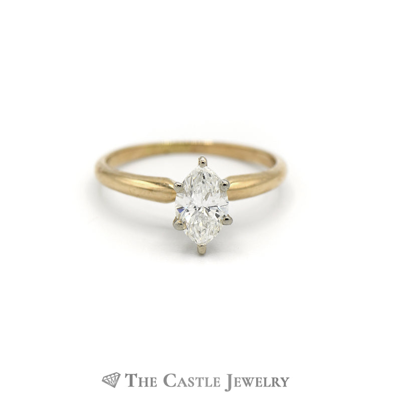 .65ct Marquise Diamond Solitaire Ring in 14KT Yellow Gold