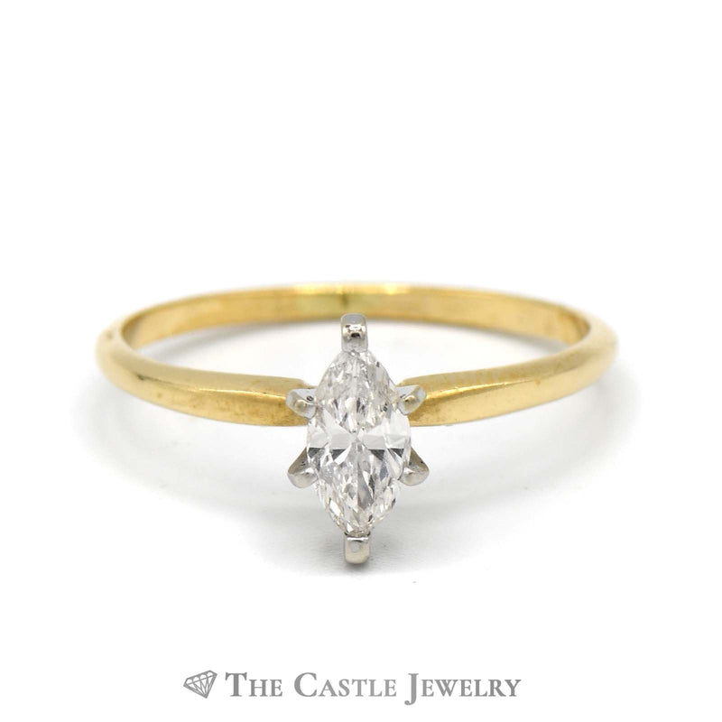 .60ct Marquise Cut Diamond Solitaire Engagement Ring in 14k Yellow Gold
