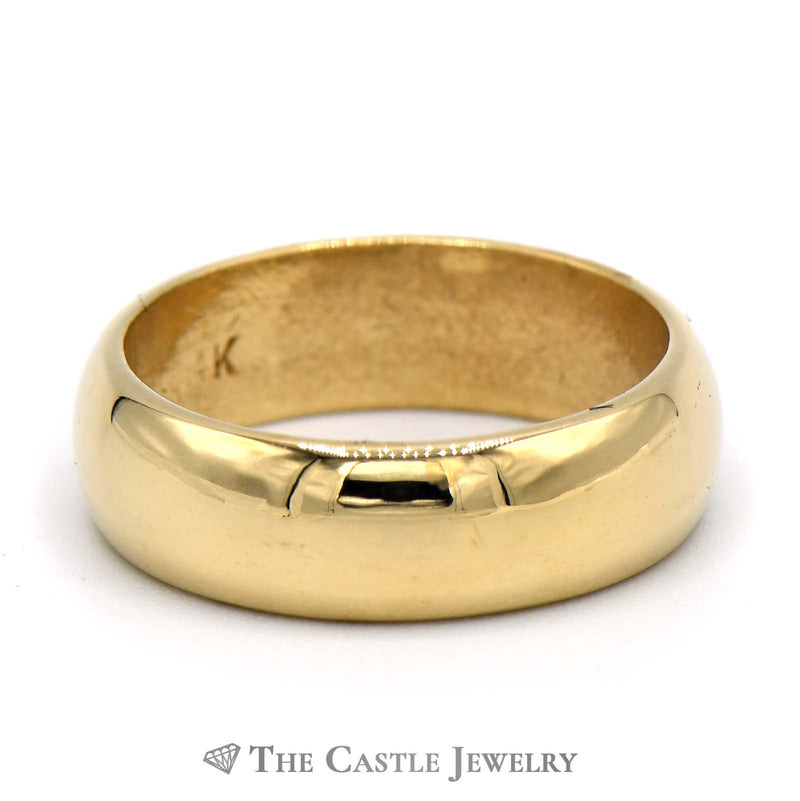 Polished 6mm Wedding Band Wide Size 7 in 14K Yellow Gold