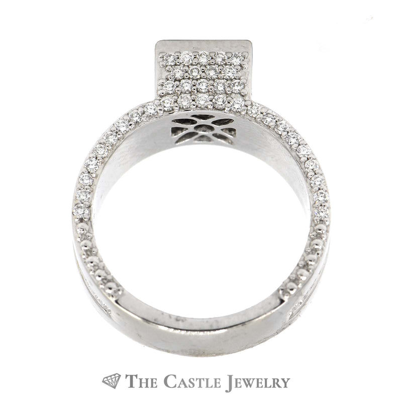 Demeter Designer Ring Rhodolite Garnet & 3/4cttw Diamond Accents, 14K White Gold