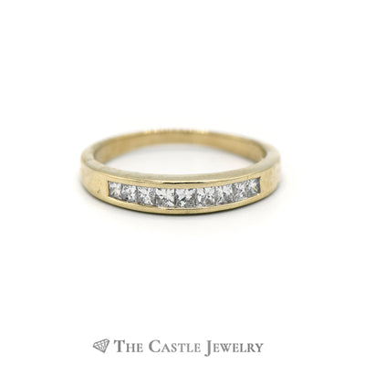 .50CTTW Channel Set Wedding Band 14KT Yellow Gold