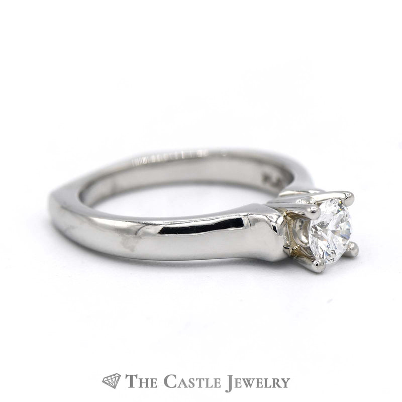 Designer Scott Kay 1/2ct Diamond Engagement Ring European Shank in Platinum