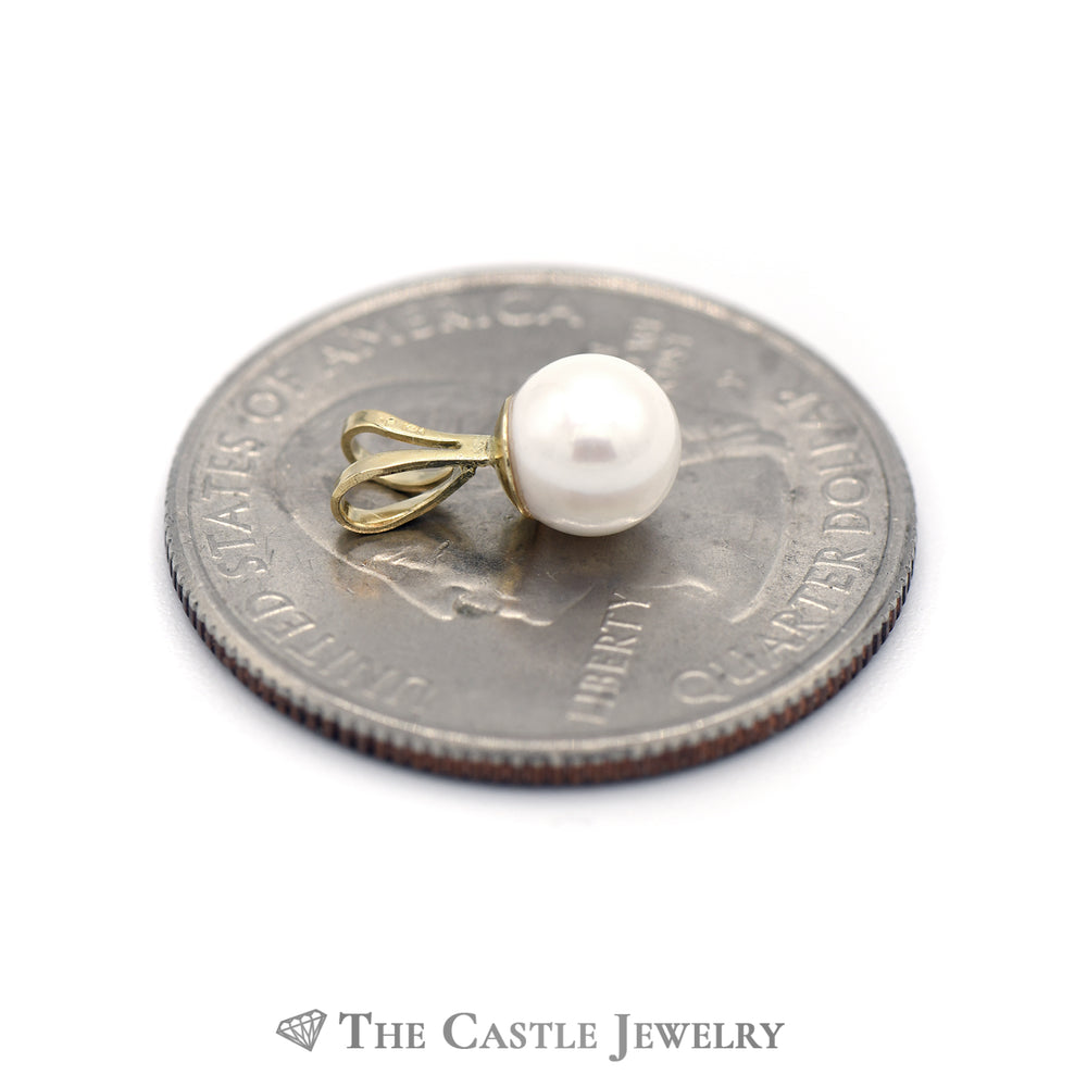 6mm Pearl Pendant in 14k Yellow Gold