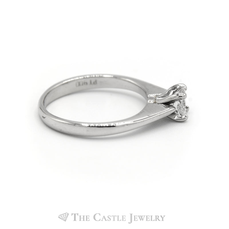 Princess Cut Diamond Solitaire Engagement Ring in Platinum