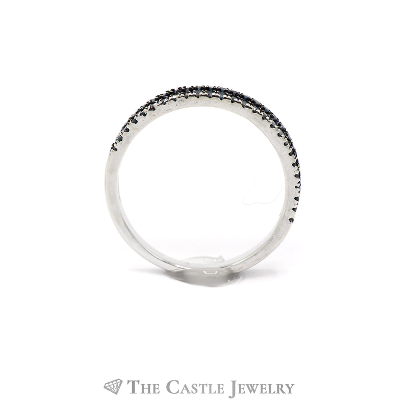 .50CTTW Red and Blue Diamond Wedding Band in 10KT White Gold