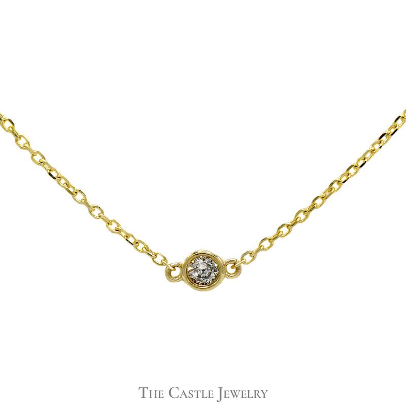 18 inch 1/2cttw Diamond By The Yard Necklace in 14k Yellow Gold