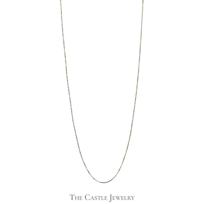 10k White Gold 20 Inch Box Link Chain