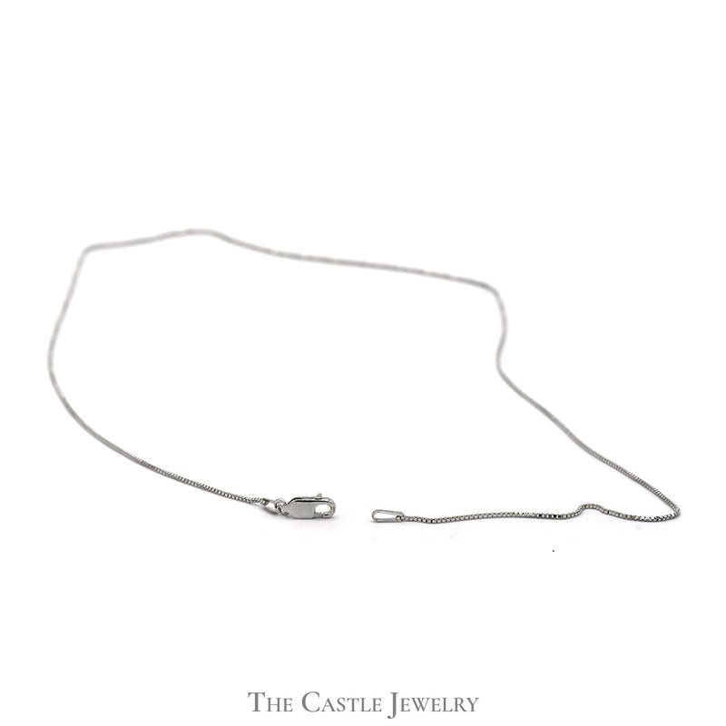 10k White Gold 20 Inch Box Link Chain