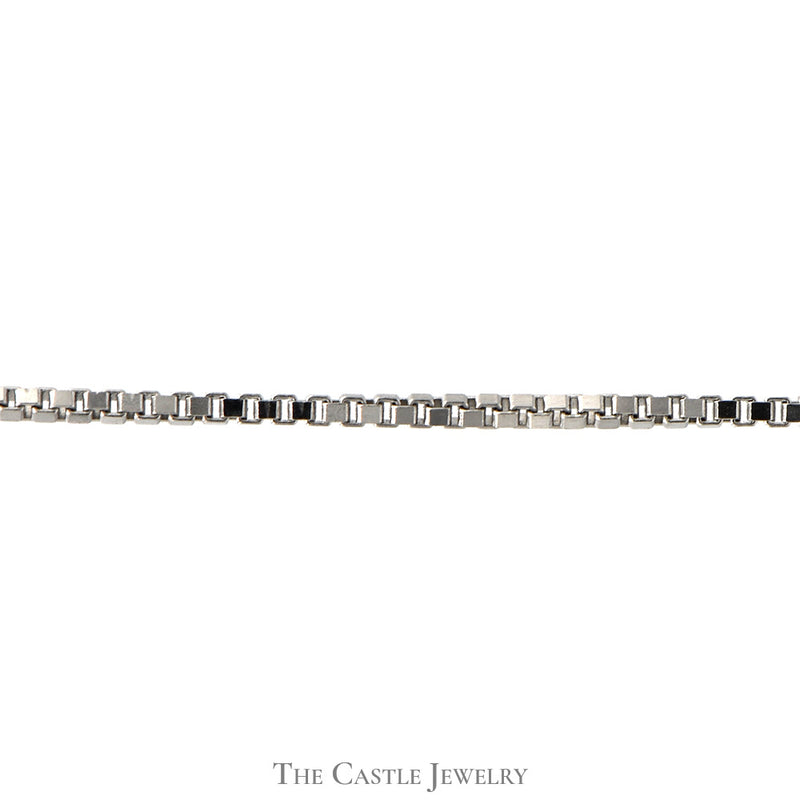 10k White Gold 20 Inch Box Link Chain