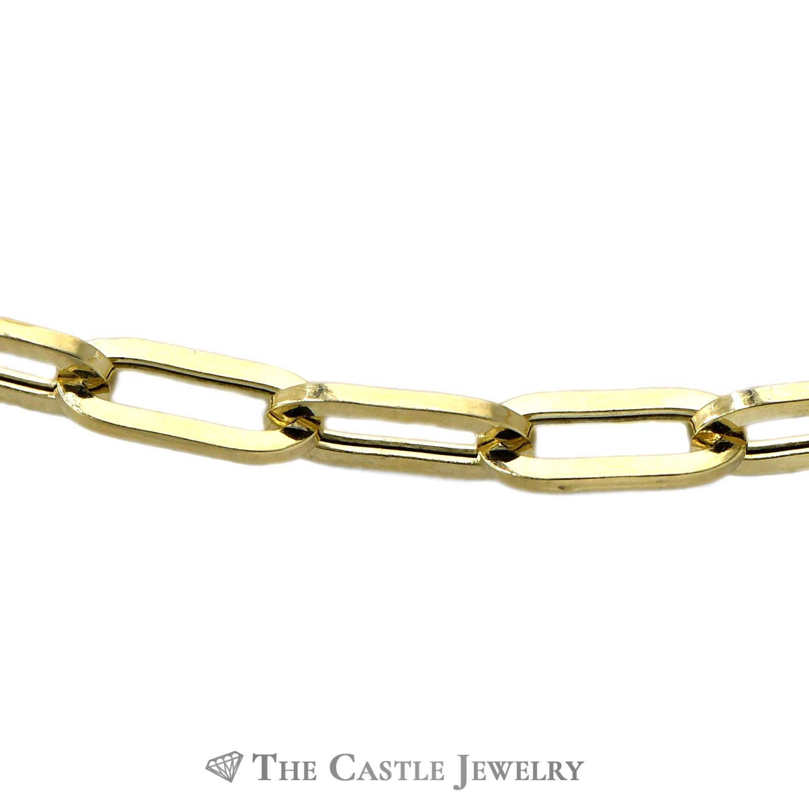 Double Clasp Necklace Rectangle/Round Chain / 14K Yellow Gold Plate