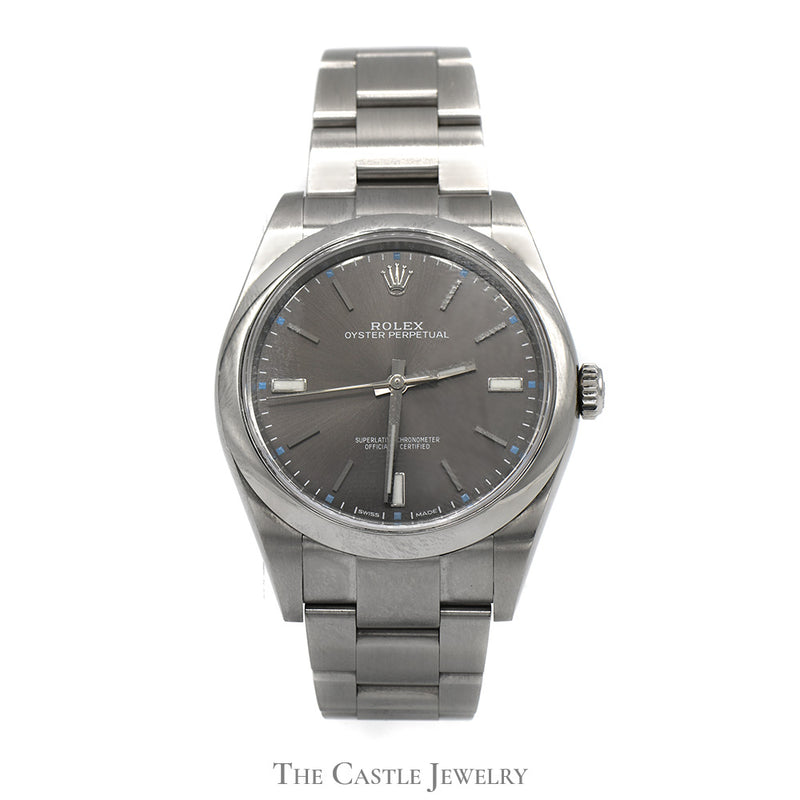 Rolex Oyster Perpetual 114300 with Grey Dial and Stainless Steel Oyster Band