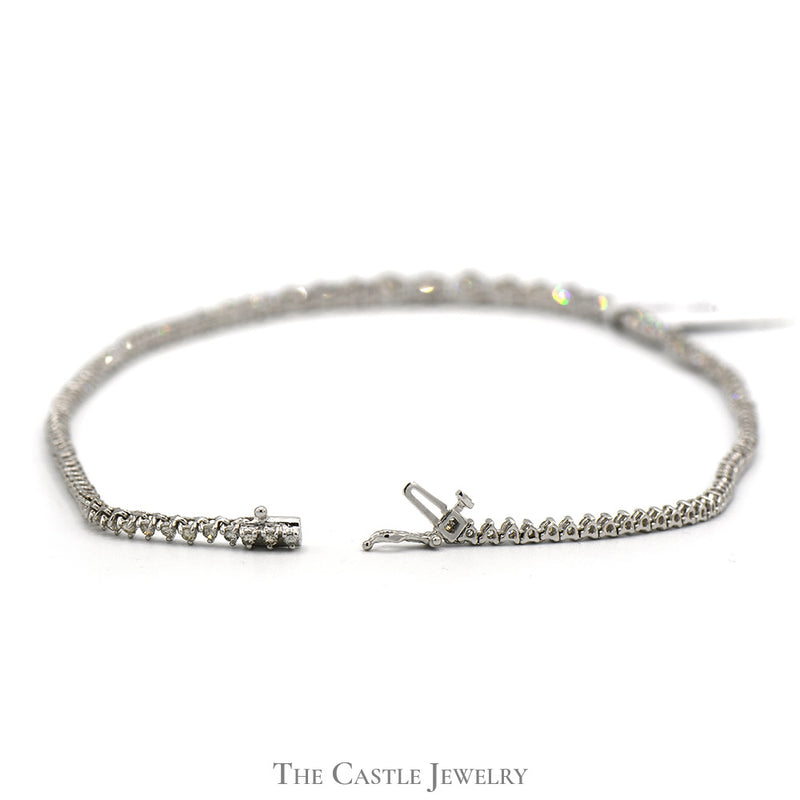 16 Inch 10cttw Round Diamond Tennis Necklace in 14k White Gold