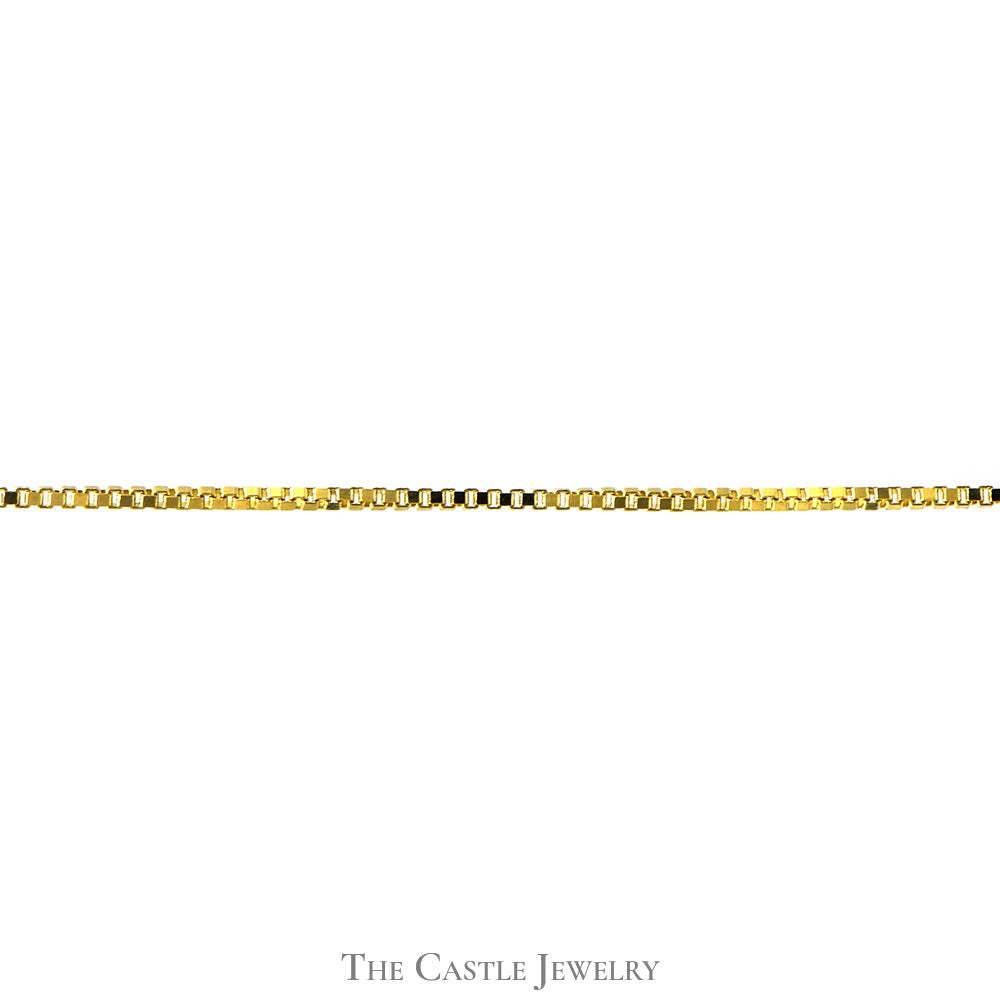 10k Yellow Gold 18 Inch Box Link Chain with Lobster Clasp