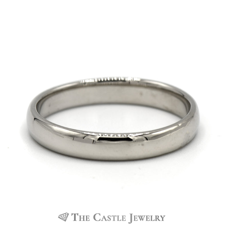 14k White Gold 4mm Polished Wedding Band - Size 11