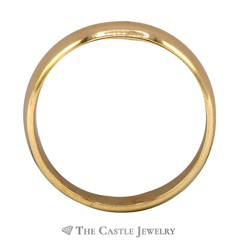 14k Yellow Gold 5mm Wide Polished Wedding Band Size 9