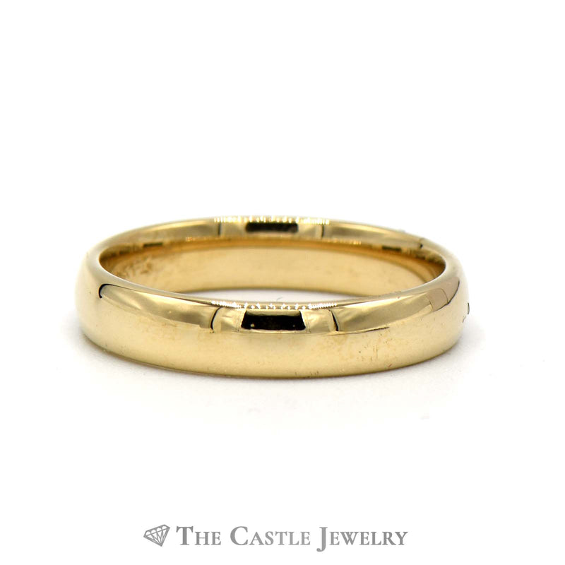 10k Yellow Gold 4mm Polished Wedding Band Size 8.25