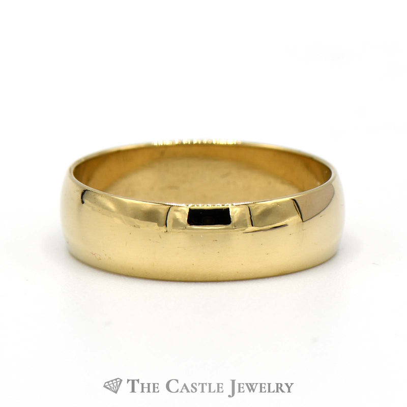 10k Yellow Gold 5.8mm Polished Wedding Band Size 9