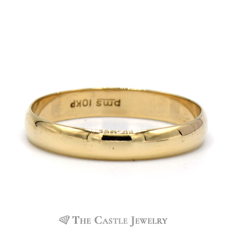 10k Yellow Gold 4mm Polished Wedding Band Size 11.25