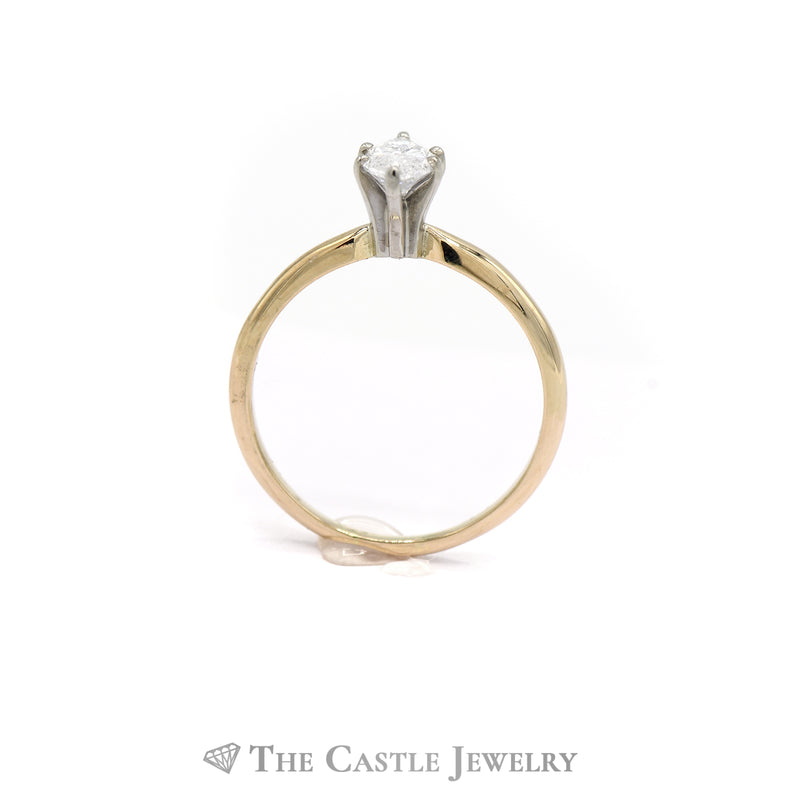 .70CT Marquise Cut Diamond Solitaire Engagement Ring in 14KT Yellow Gold