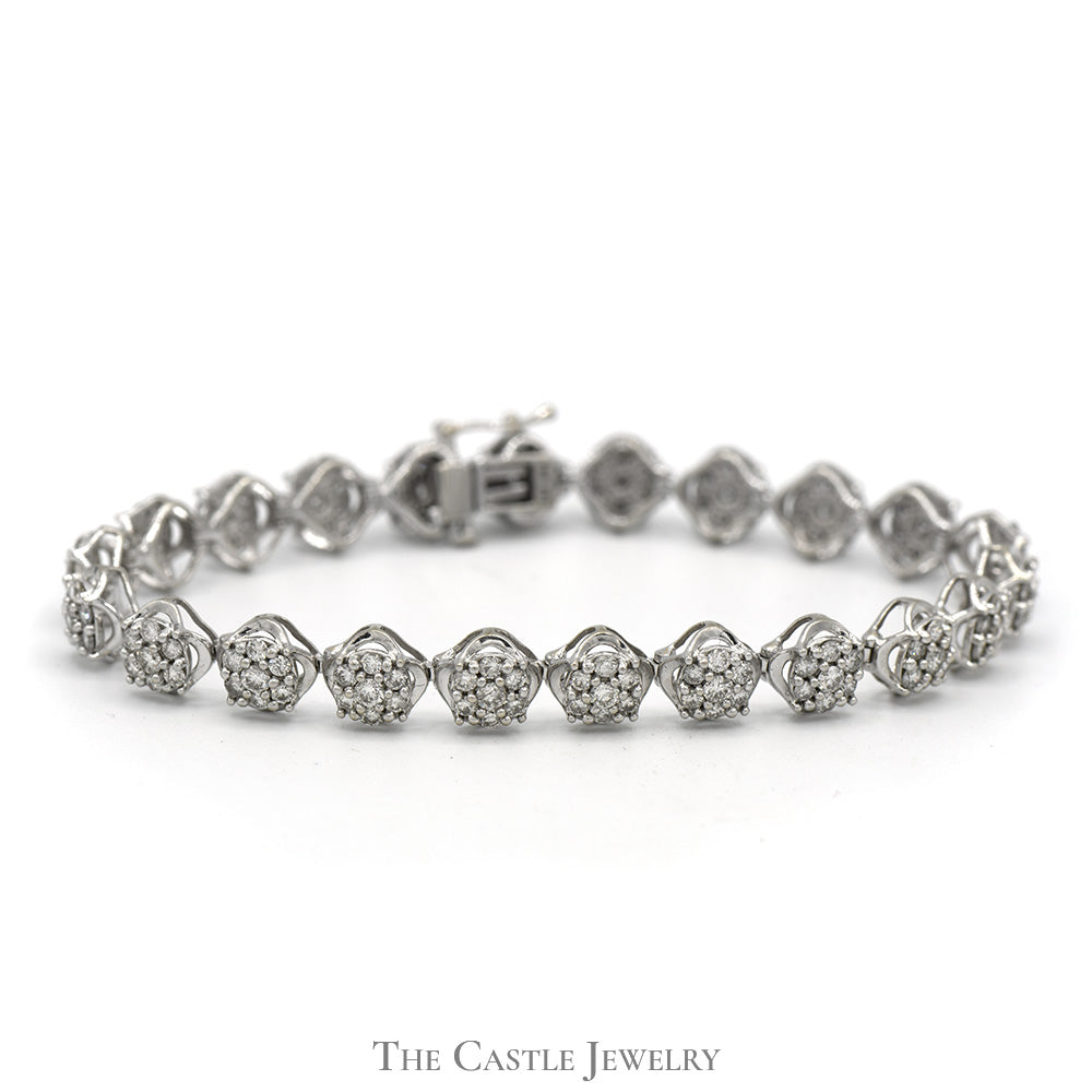 10k white gold fashion bracelet 7 inch