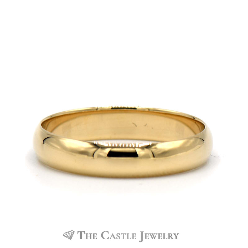 14k Yellow Gold 4.3mm Polished Wedding Band Size 10.25