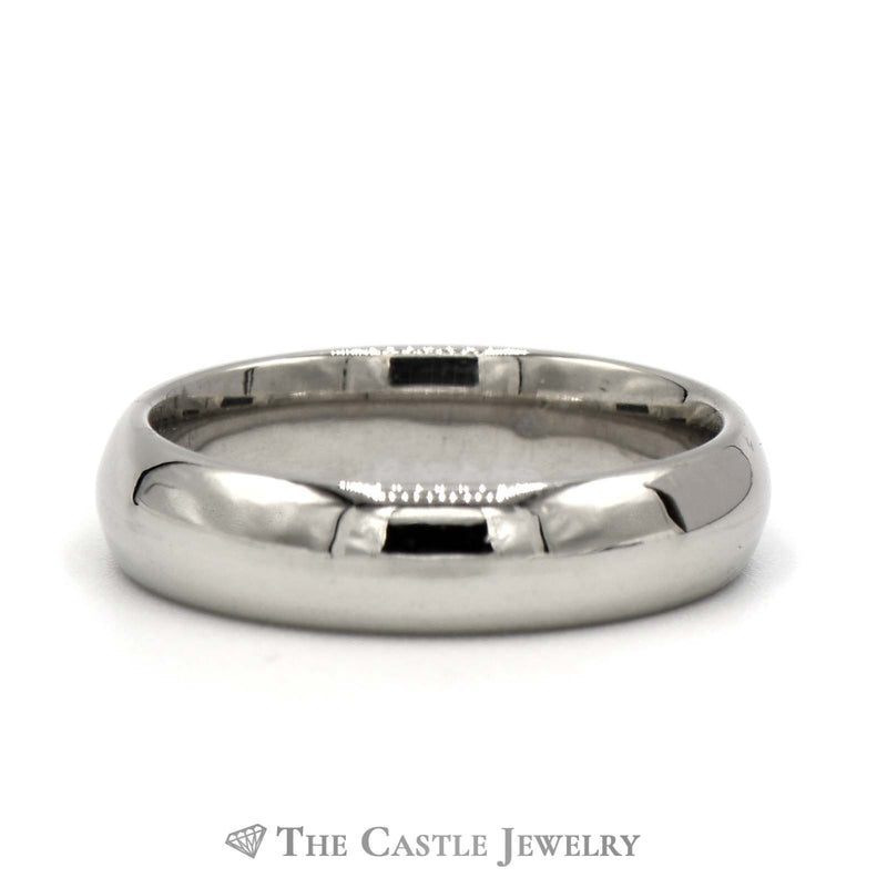 10k White Gold 4mm Polished Wedding Band Size 5