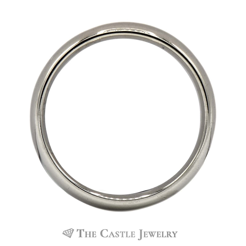 10k White Gold 4mm Polished Wedding Band Size 5