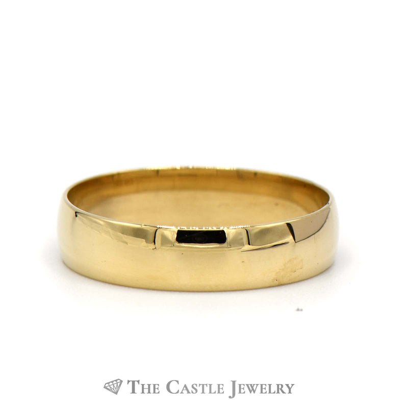 10k Yellow Gold 5mm Polished Wedding Band Size 11