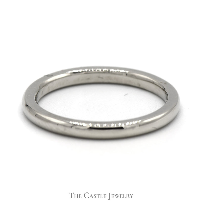 14k White Gold 2mm Polished Wedding Band - Size 5