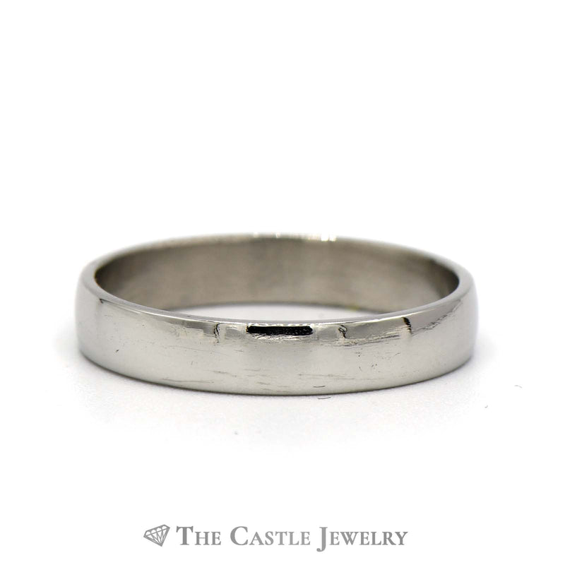 Platinum 4mm Polished Wedding Band Size 10