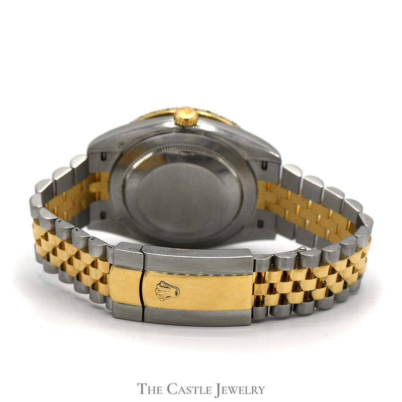 Rolex Datejust 126333 Quickset Diamond Bezel and Roman Numeral Dial in 18k Yellow Gold and Stainless Steel