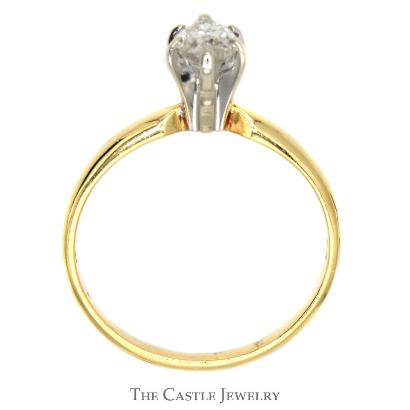 .74ct Marquise Cut Diamond Solitaire Engagement Ring in 14k Yellow Gold