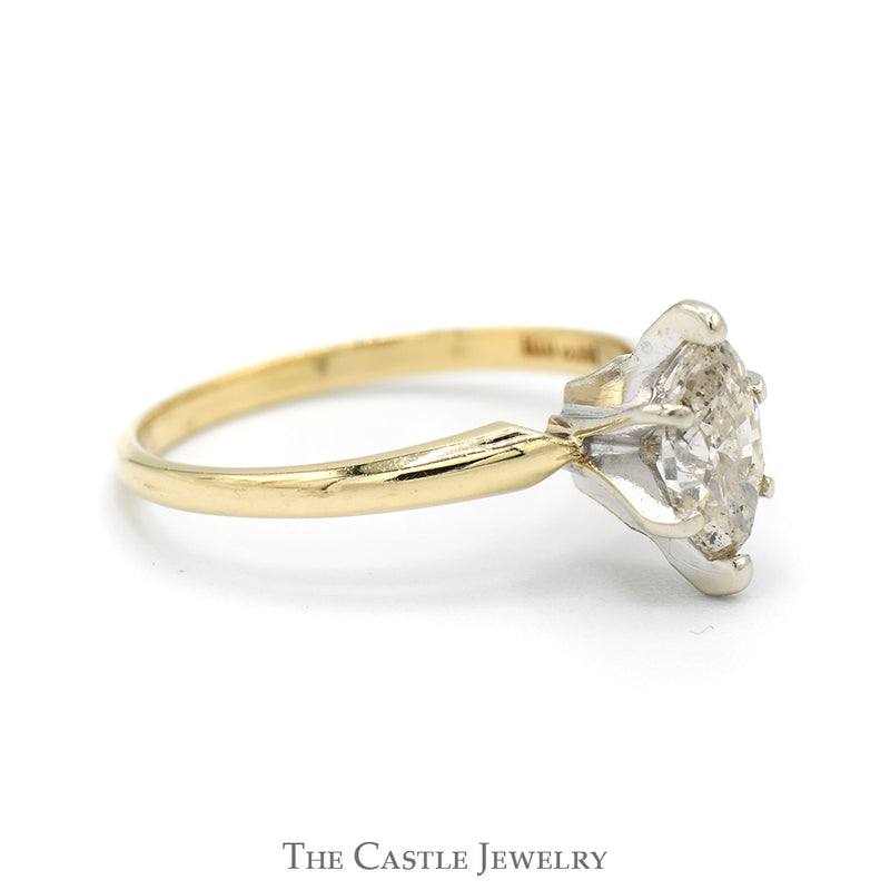 .74ct Marquise Cut Diamond Solitaire Engagement Ring in 14k Yellow Gold