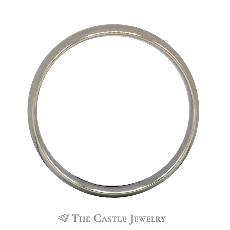 10k White Gold 6mm Polished Wedding Band Size 11.25