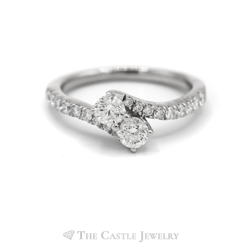 Ever Us 3/4 Carat Diamond Wedding Band in 14KT White Gold