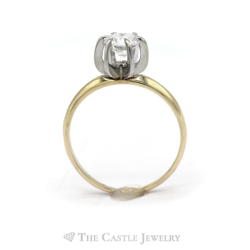 .65CT Round Brilliant Cut Diamond Solitaire in 14KT Yellow Gold