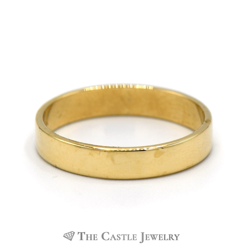 14k Yellow Gold 4mm Polished Wedding Band - Size 8.5