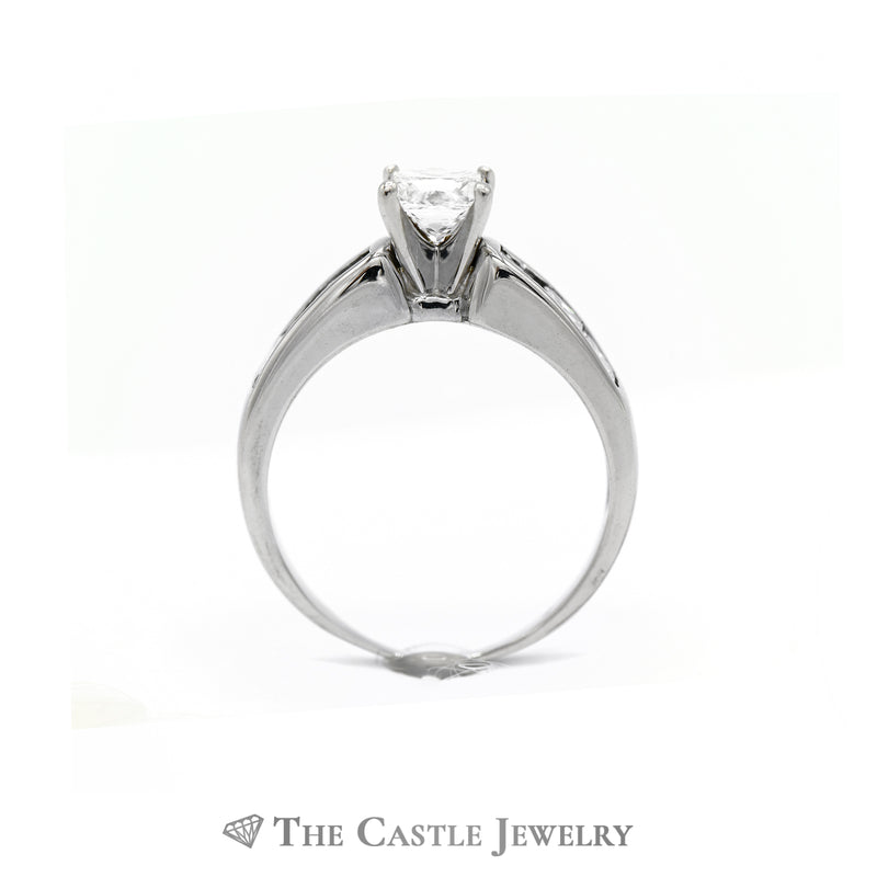 2cttw Princess Cut Diamond Bridal Set in 14kt White Gold