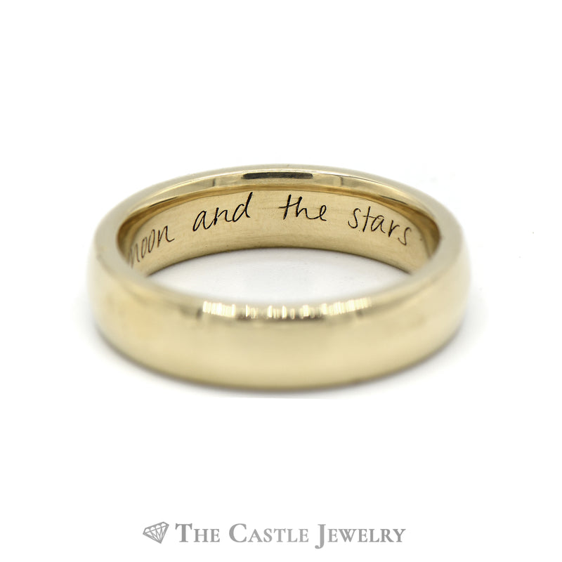 Inscribed 10k Yellow Gold 6mm Polished Wedding Band