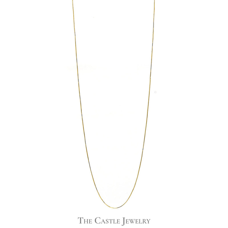14k Yellow Gold 21(1/2) inch Dainty Box Link Chain