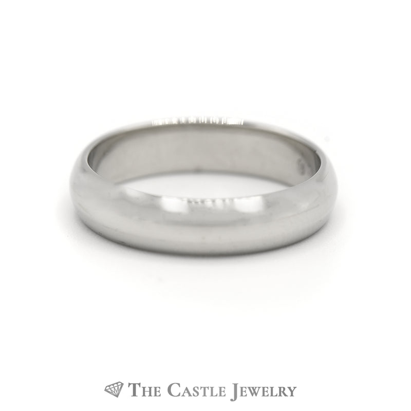 Polished Wedding Band 5mm Wide in 14K White Gold