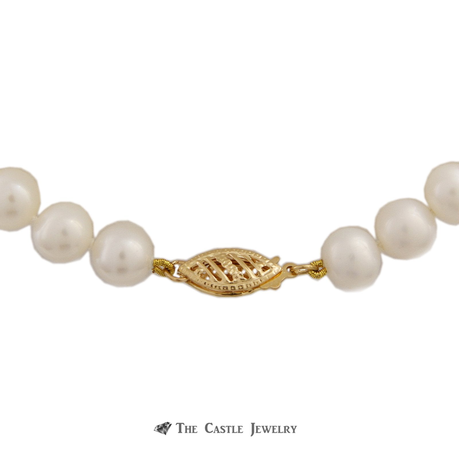 Pearl Chain Necklace in Yellow Gold – Goldmakers Fine Jewelry