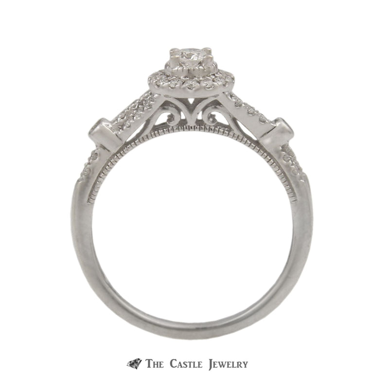Round Diamond Bridal Set .65cttw 14K White Gold