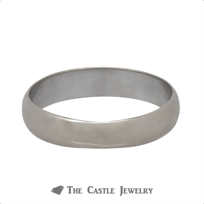 14k White Gold 4mm Polished Wedding Band