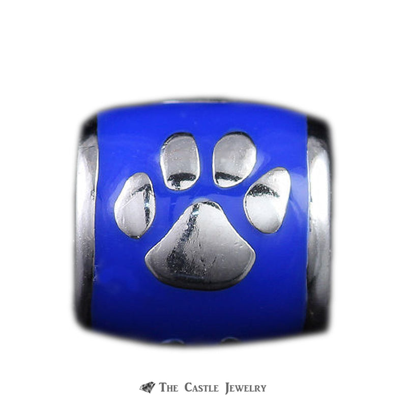 Collegiate University of Kentucky Wildcat Paw Barrel Bead