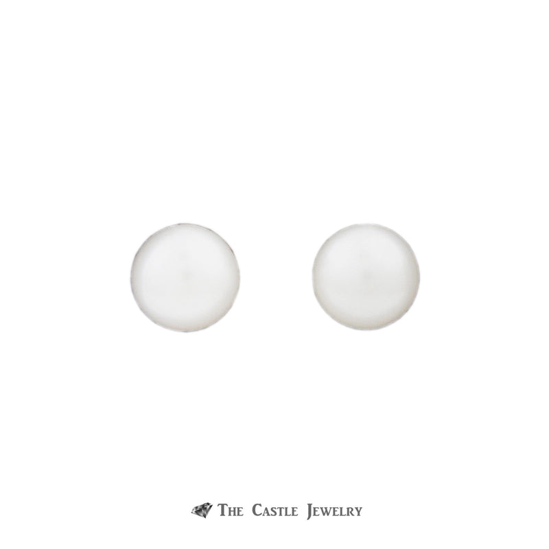 Pearl Earrings with 6-6.5mm Pearls in 14K Yellow Gold
