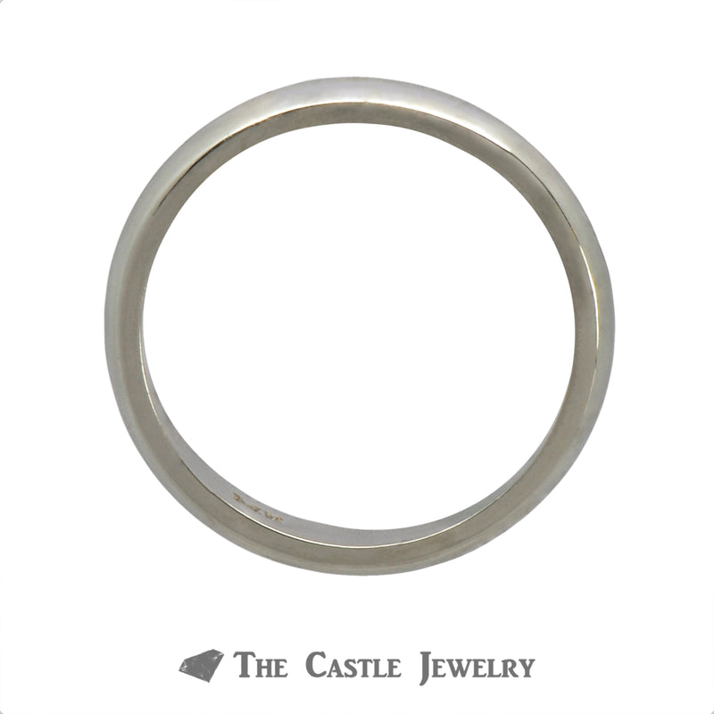 14k White Gold 3mm Polished Wedding Band