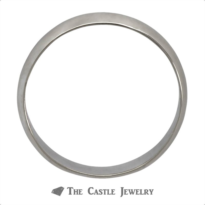 14k White Gold 4mm Polished Wedding Band