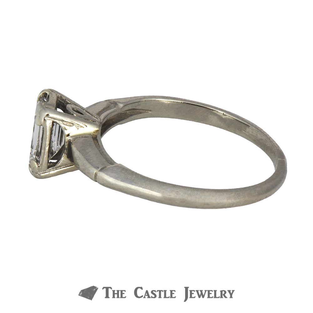 Emerald Cut .50ct VS2 G/H Diamond Engagement Ring in 14K White Gold